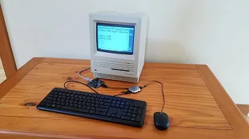 USB keyboard and mouse on a Macintosh SE