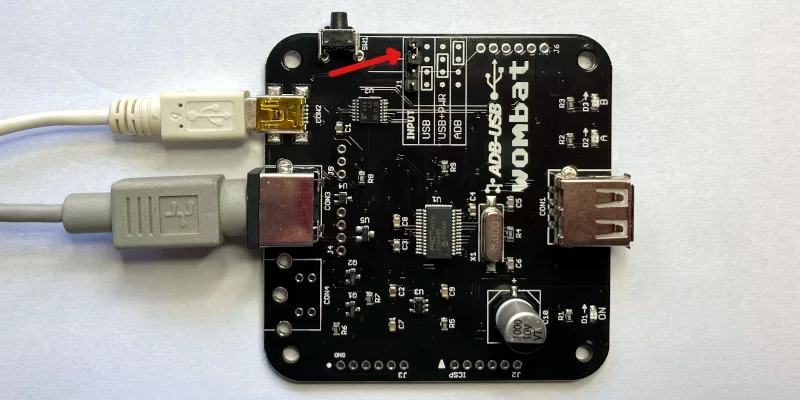 Wombat with ADB input connected