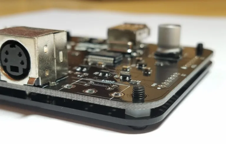 Wombat board placed on the screws
