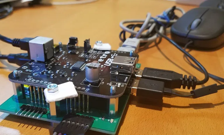 Wombat board on the test rig