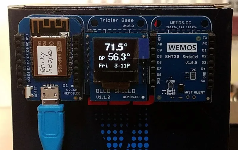 ESP8266 weather node with display