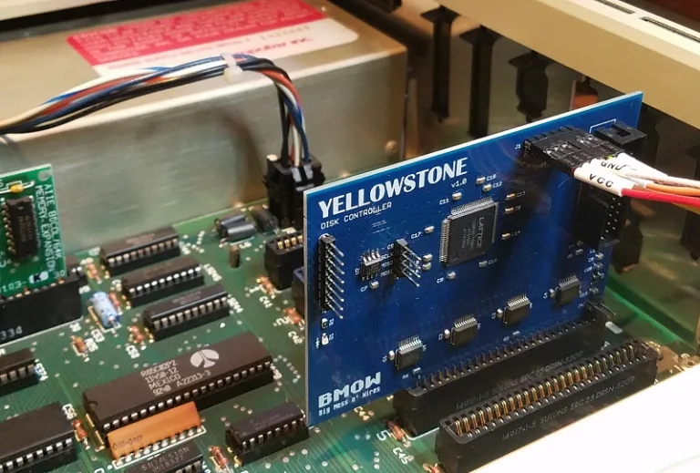 Yellowstone card in an Apple II