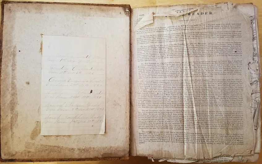 Family records inside the bible