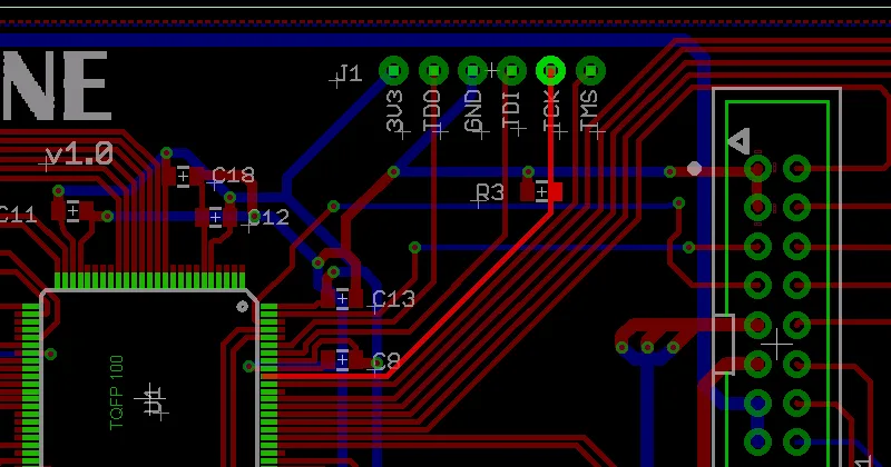 JTAG signal routing on the Yellowstone PCB