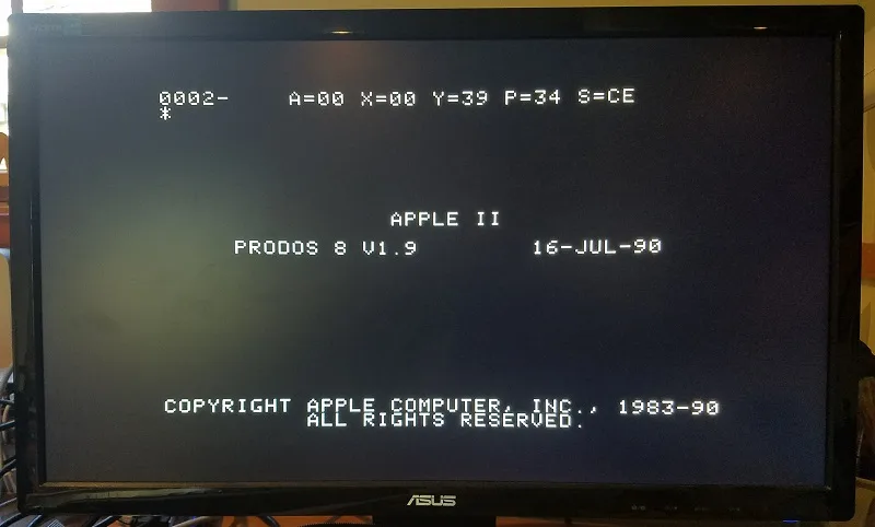 Apple II crash screen