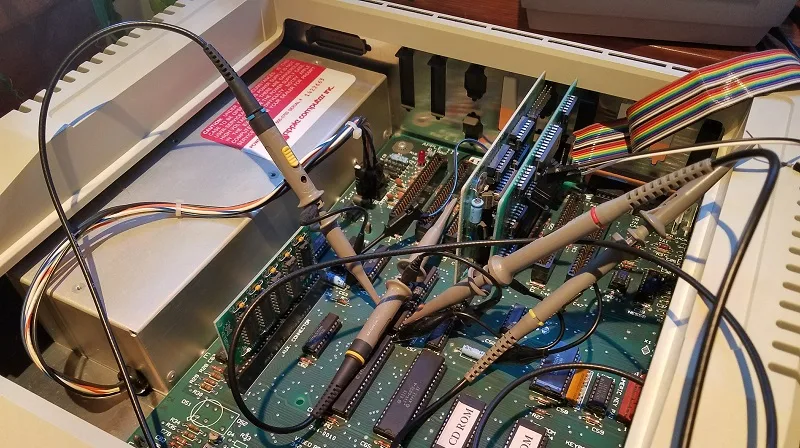 Scope probes on Yellowstone in an Apple IIe