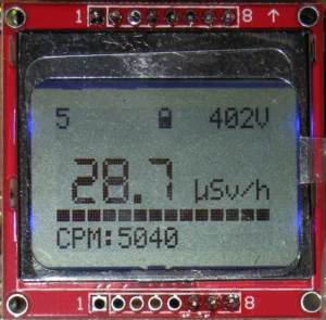 Nokia 5110 LCD on a radiation meter