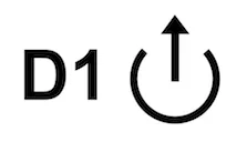 D1, with up arrow