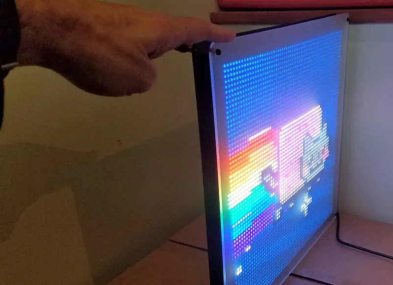 LED matrix in its frame