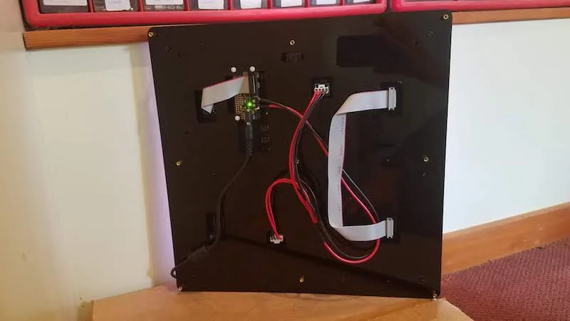 Back of the LED matrix frame