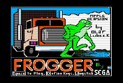 Frogger title screen