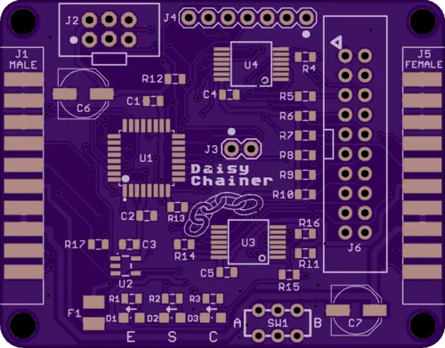 Apple II Daisy Chainer PCB layout