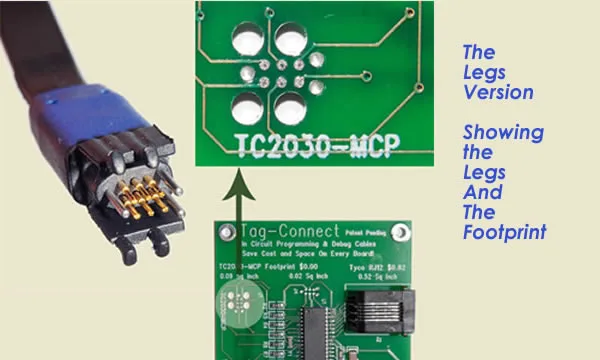 Tag-Connect cable and footprint