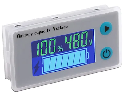 Battery capacity voltage display