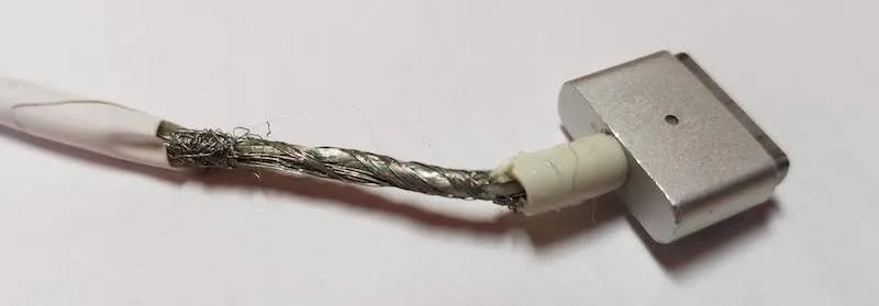 Cut MagSafe cable
