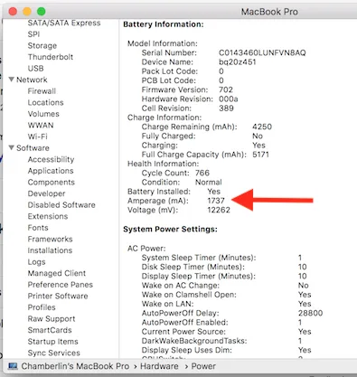 MacBook battery charging current
