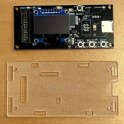 Floppy Emu board above the case bottom