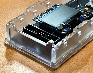 Ribbon cable connector inside the case