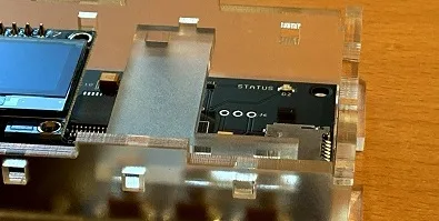 Button guide in place