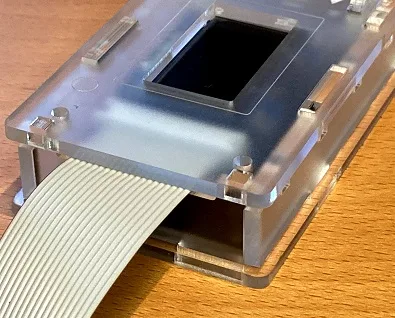 Ribbon cable exiting the finished case