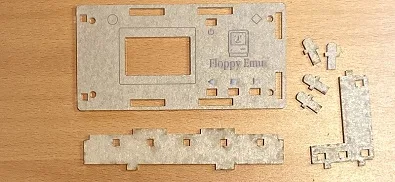 Case parts with paper removed