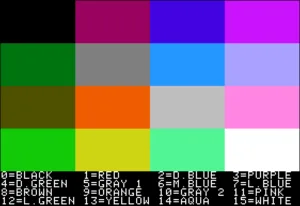 Apple II low-res color palette