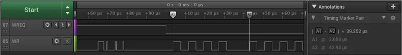 Logic analyzer trace of a disk track