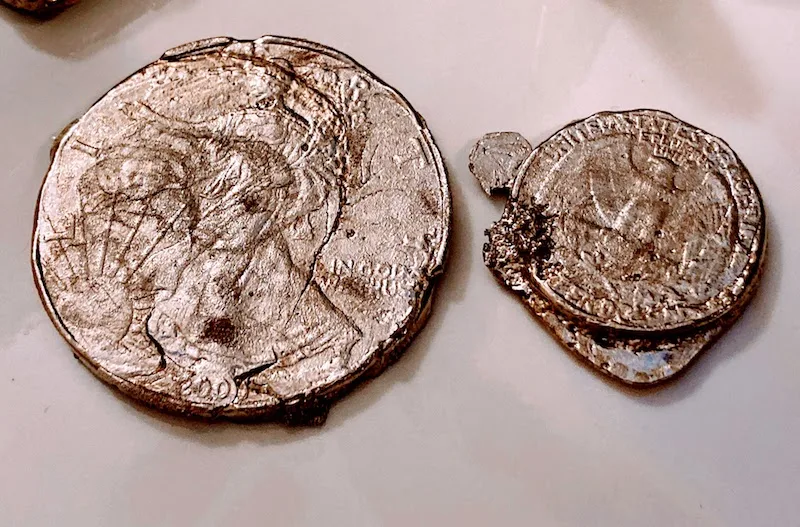 Cast metal coins