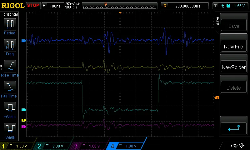 Scope trace: reading 00000000 from ROM