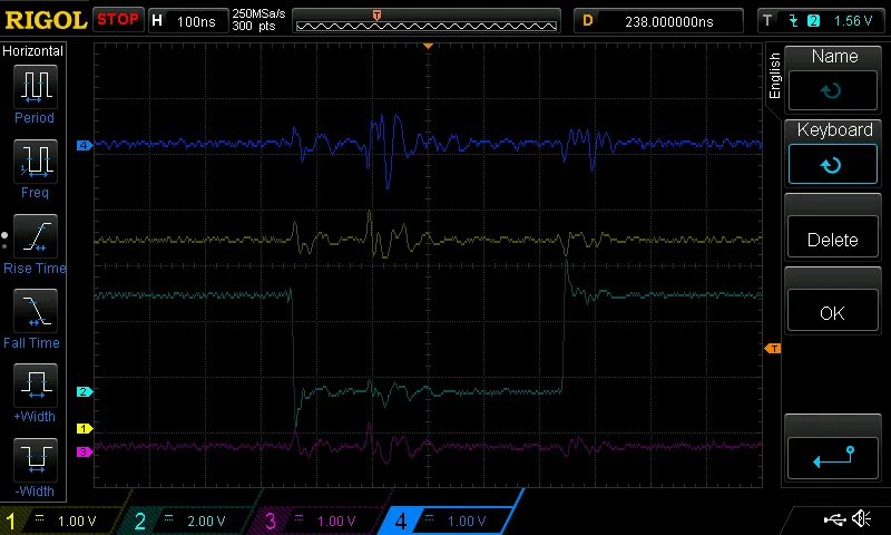 Scope trace: reading 00000000 from RAM