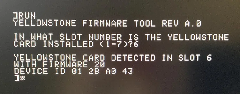 Yellowstone updater screenshot