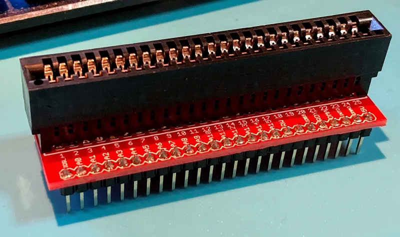 Apple II slot connector adapter