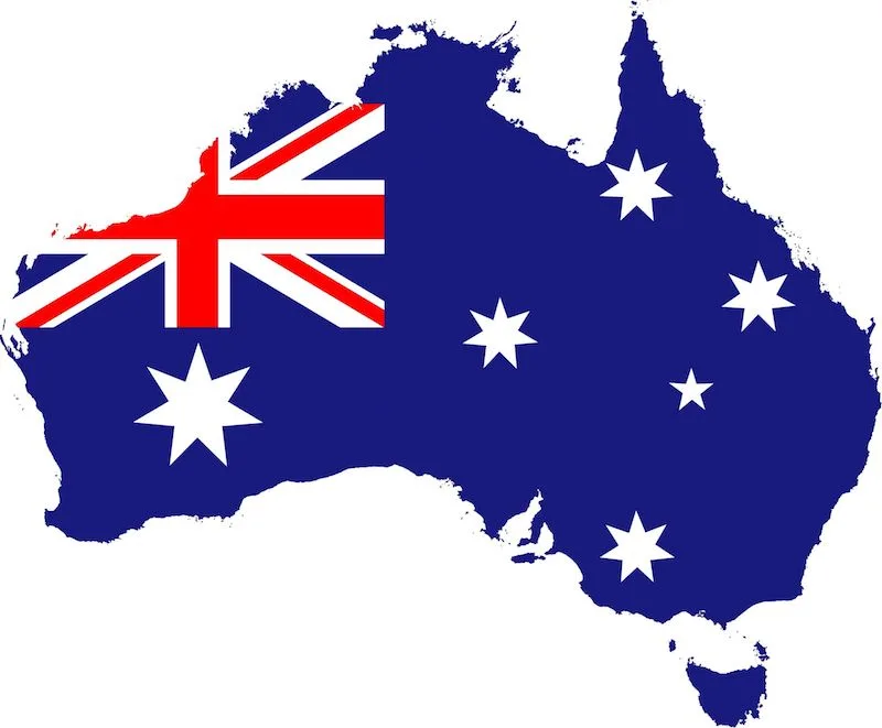 Australian flag map