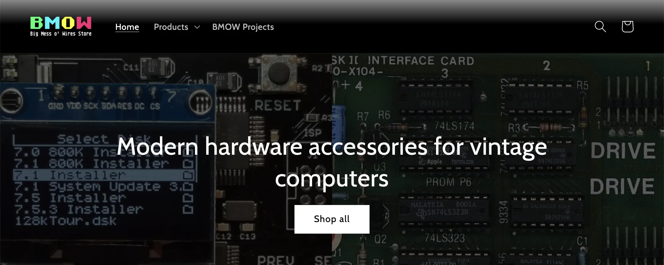 New BMOW store home page