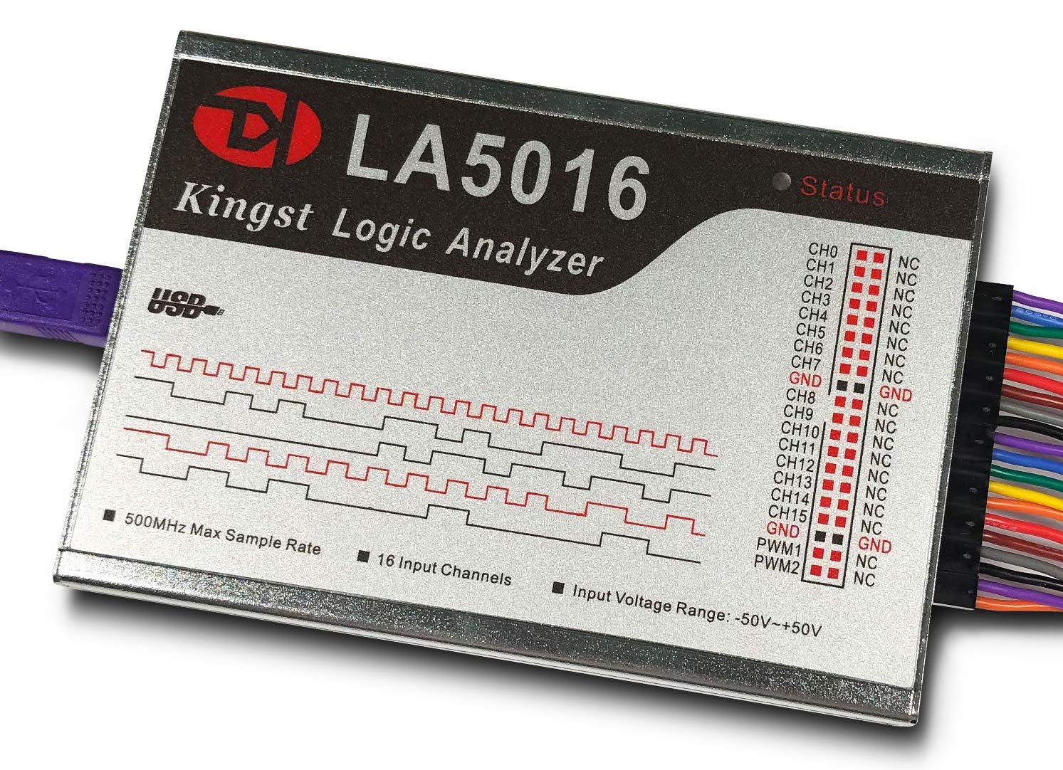 USB Logic Analyzer Oscilloscope 4x Digital Input 1x Analog Input Saleae Logic 4 