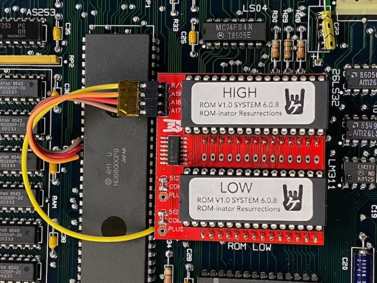 ROM-inator Resurrections board installed in a Mac