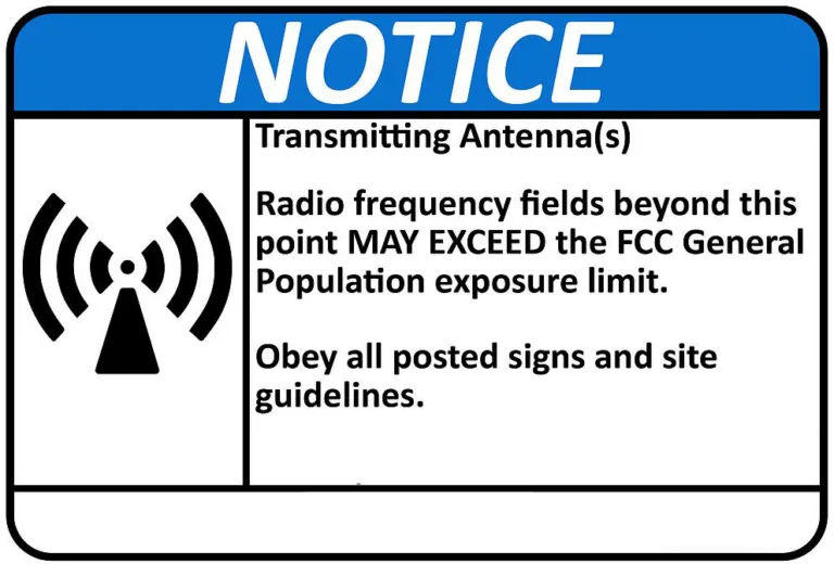 radio exposure warning