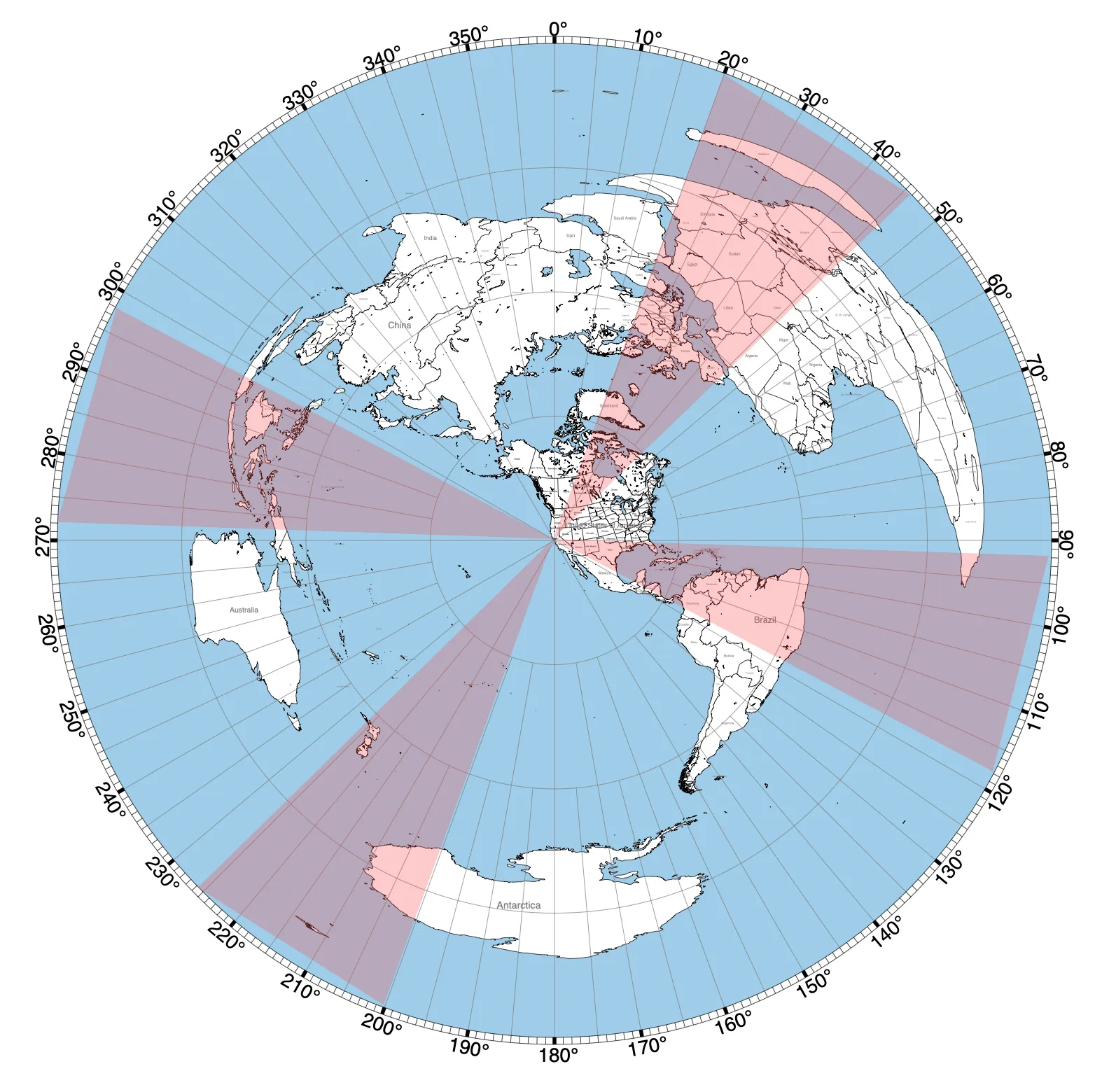 Azimuthal map