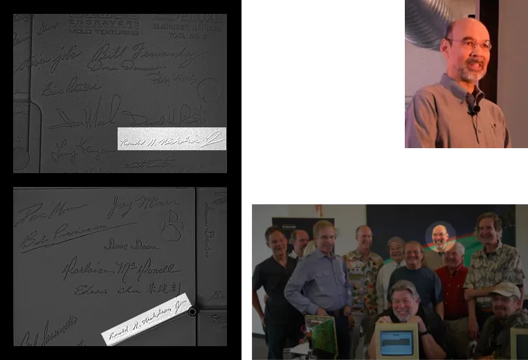 Ron Nicholson and the Mac team signatures
