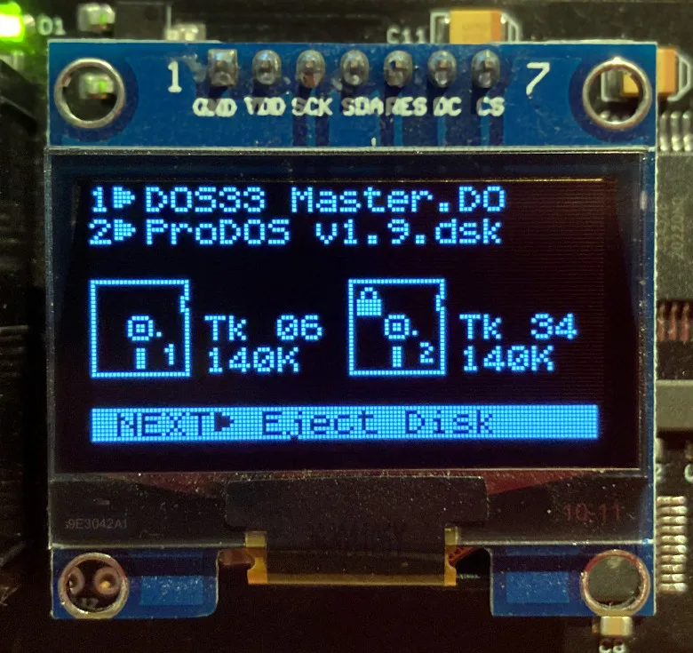 Floppy Emu dual drive status screen