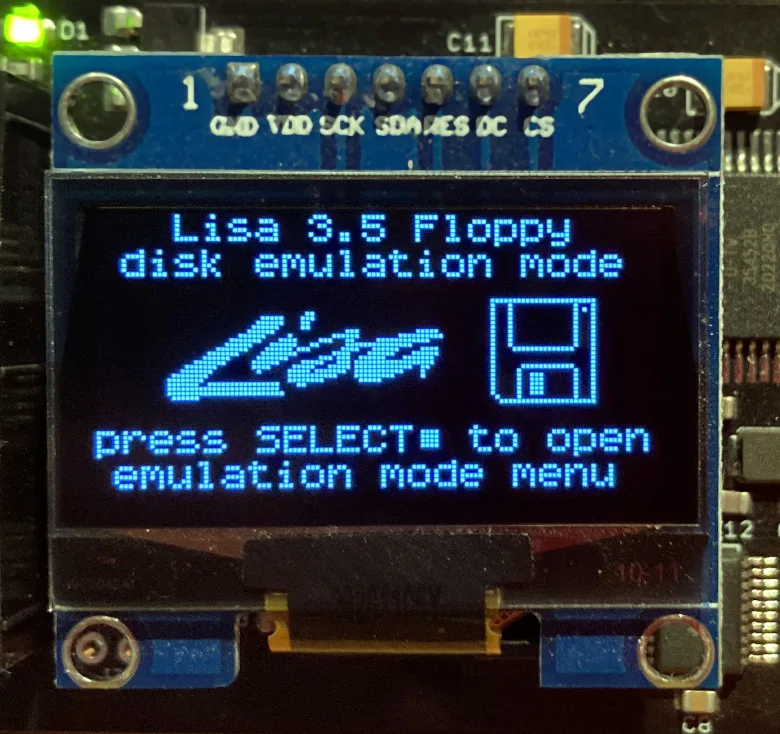 Floppy Emu Lisa floppy mode screen