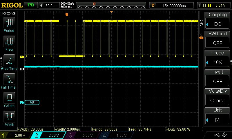 Scope trace showing no VSYNC signal