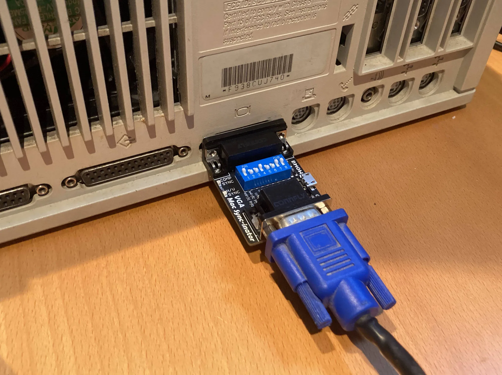 Mac Sync-inator plugged into a Mac