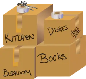 labeled moving boxes