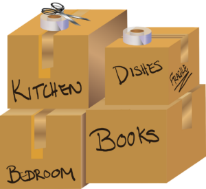 labeled moving boxes